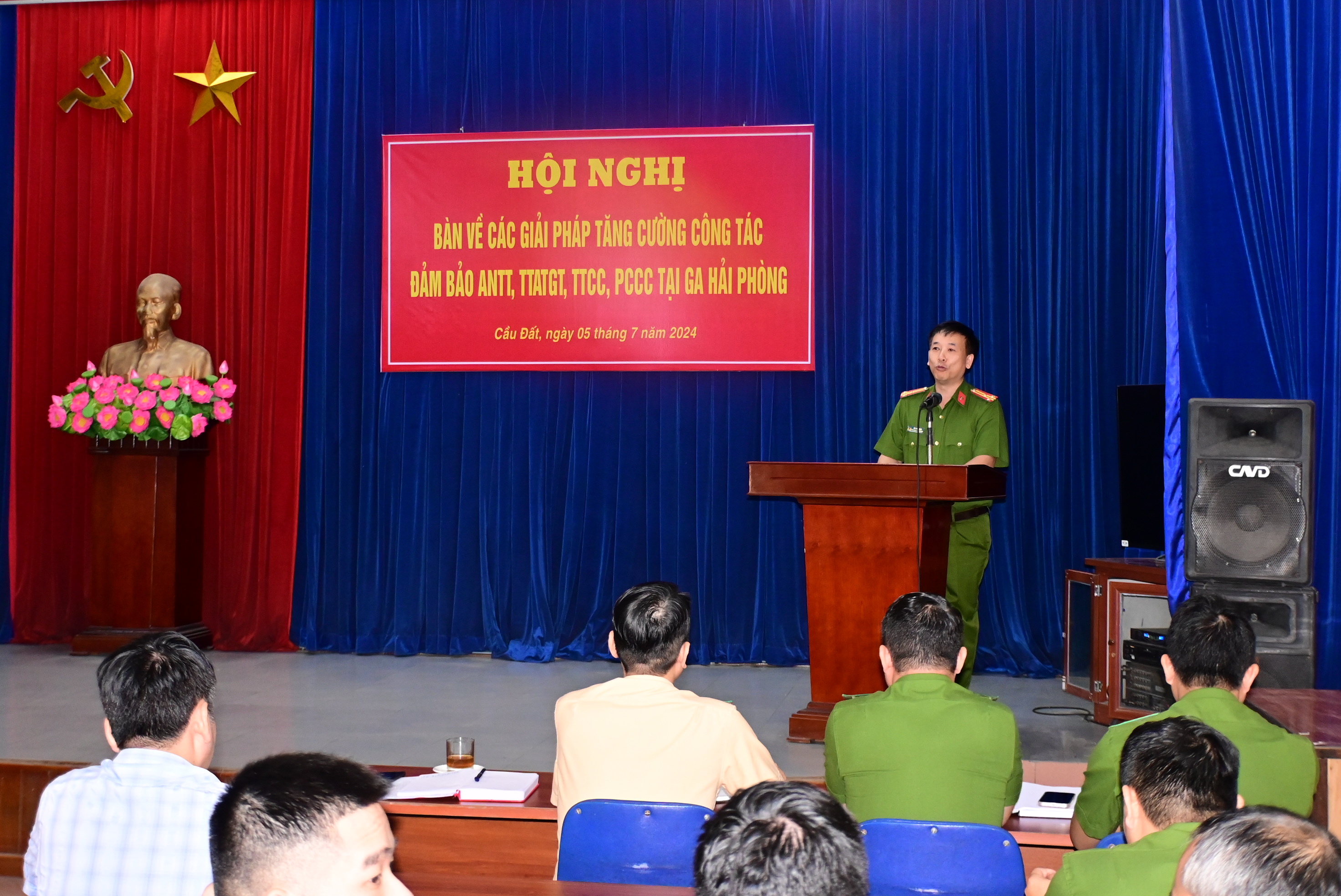 Đề ra 3 giải pháp đảm bảo an ninh trật tự, trật tự an toàn giao thông, trật tự công công, phòng cháy chữa cháy tại Ga Hải Phòng